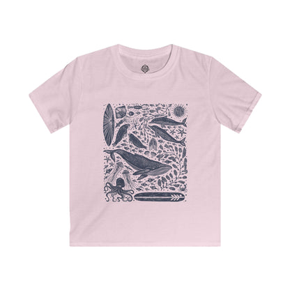 Ventana Marine Life by Lili Arnold Kids - Soft Style U.S. Cotton T-Shirt