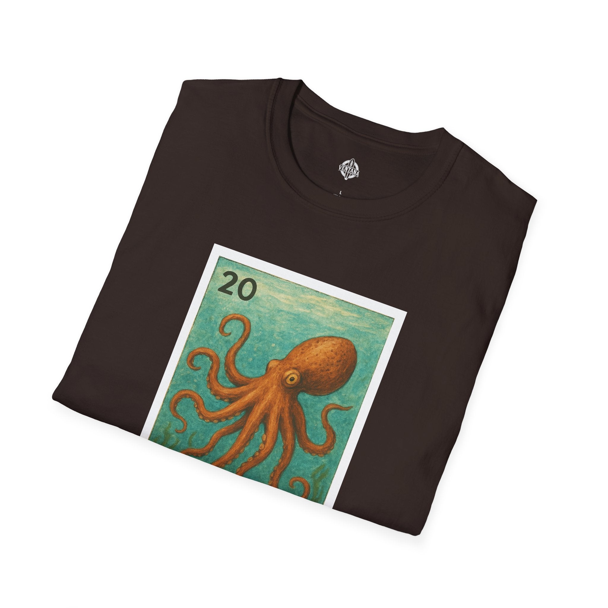 Octopus Lotería Unisex - Soft Style U.S. Cotton T-Shirt (El Pulpo)