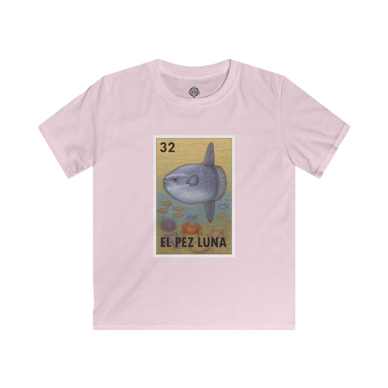 Sunfish Lotería Kids - Soft Style U.S. Cotton T-Shirt (El Pez Luna)