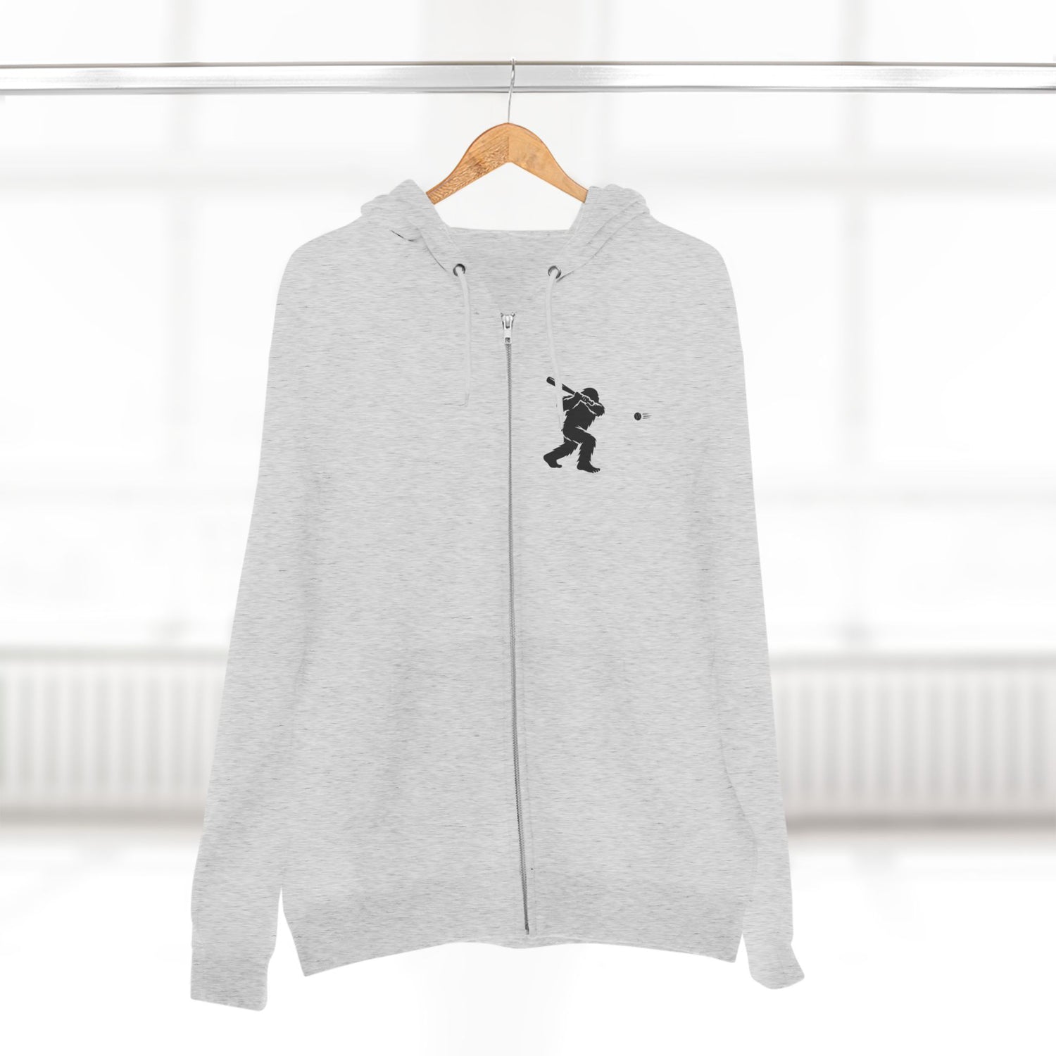 Ventana Sluggersquatch Unisex - Zip Cotton Blend Fleece Hoodie
