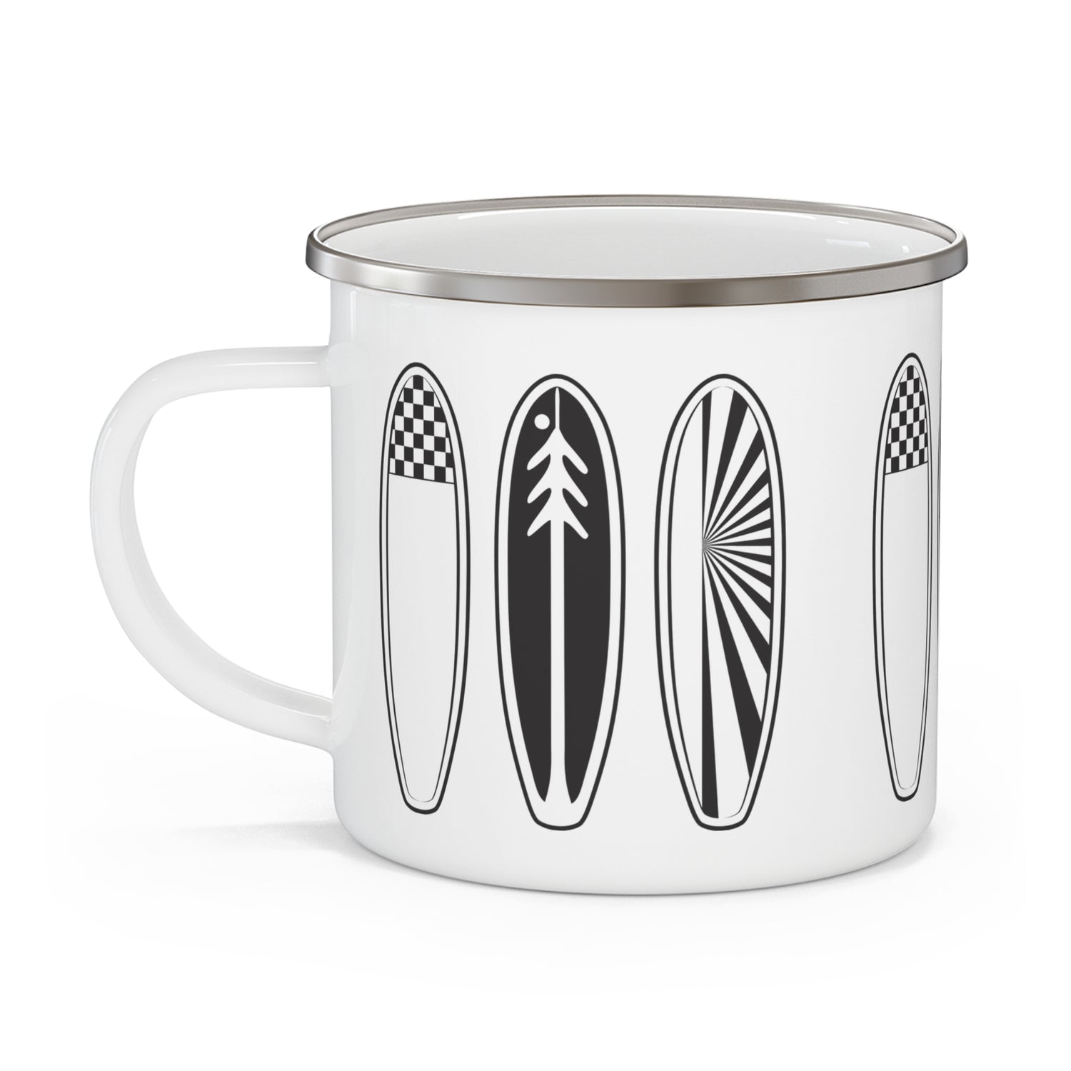 Ventana Three Board Enamel Camping Mug (12oz - small)