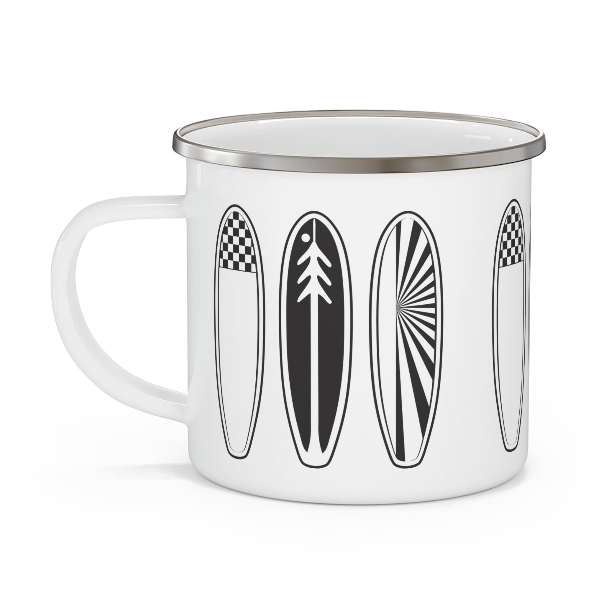 Ventana Three Board Enamel Camping Mug (12oz - small)