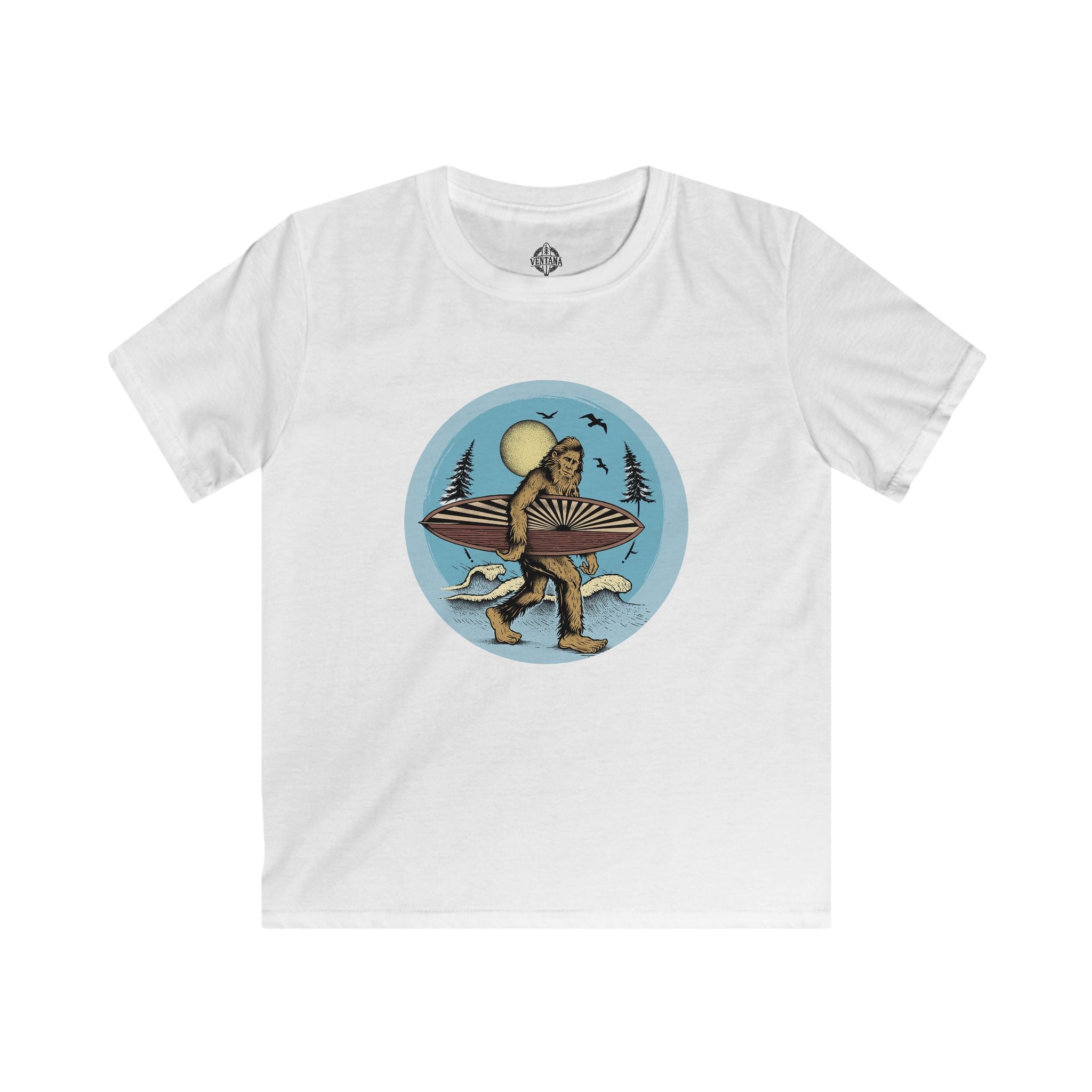 Ventana Sufsquatch by Thiago Bianchini Kids - Soft Style U.S. Cotton T-Shirt