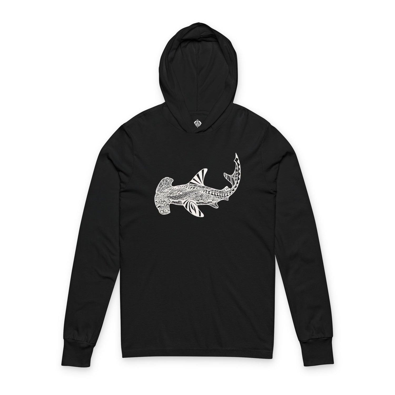 Ventangle Hammerhead Unisex - Cotton Long Sleeve Hooded T-Shirt