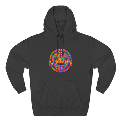 Ventana Psychedelic Treefish Logo Unisex - Pull-Over Cotton Blend Fleece Hoodie