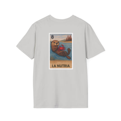 Sea Otter Lotería Unisex - Soft Style U.S. Cotton T-Shirt (La Nutria)