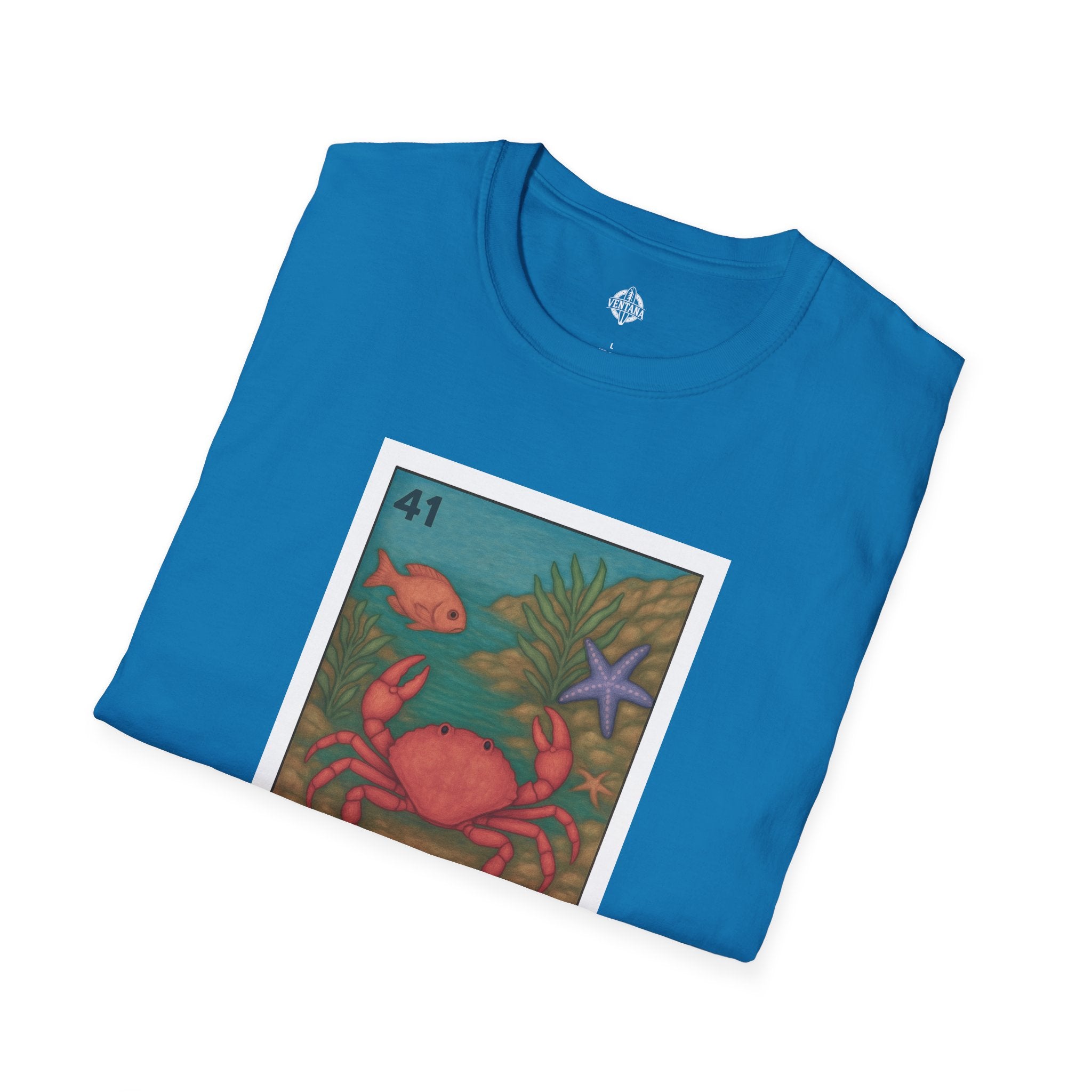 Crab Lotería Unisex - Soft Style U.S. Cotton T-Shirt (El Cangrejo)