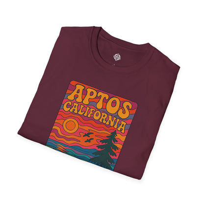Aptos California Psychedelic Unisex - U.S. Cotton T-Shirt
