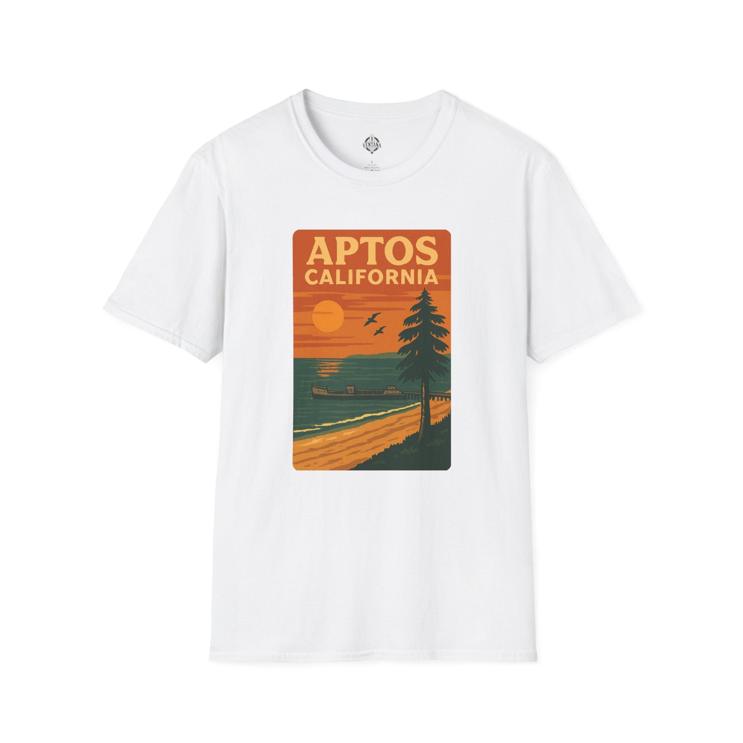 Aptos California Sunset Unisex - U.S. Cotton T-Shirt