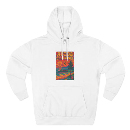 Aptos California Psychedelic Unisex - Pull-Over Cotton Blend Fleece Hoodie