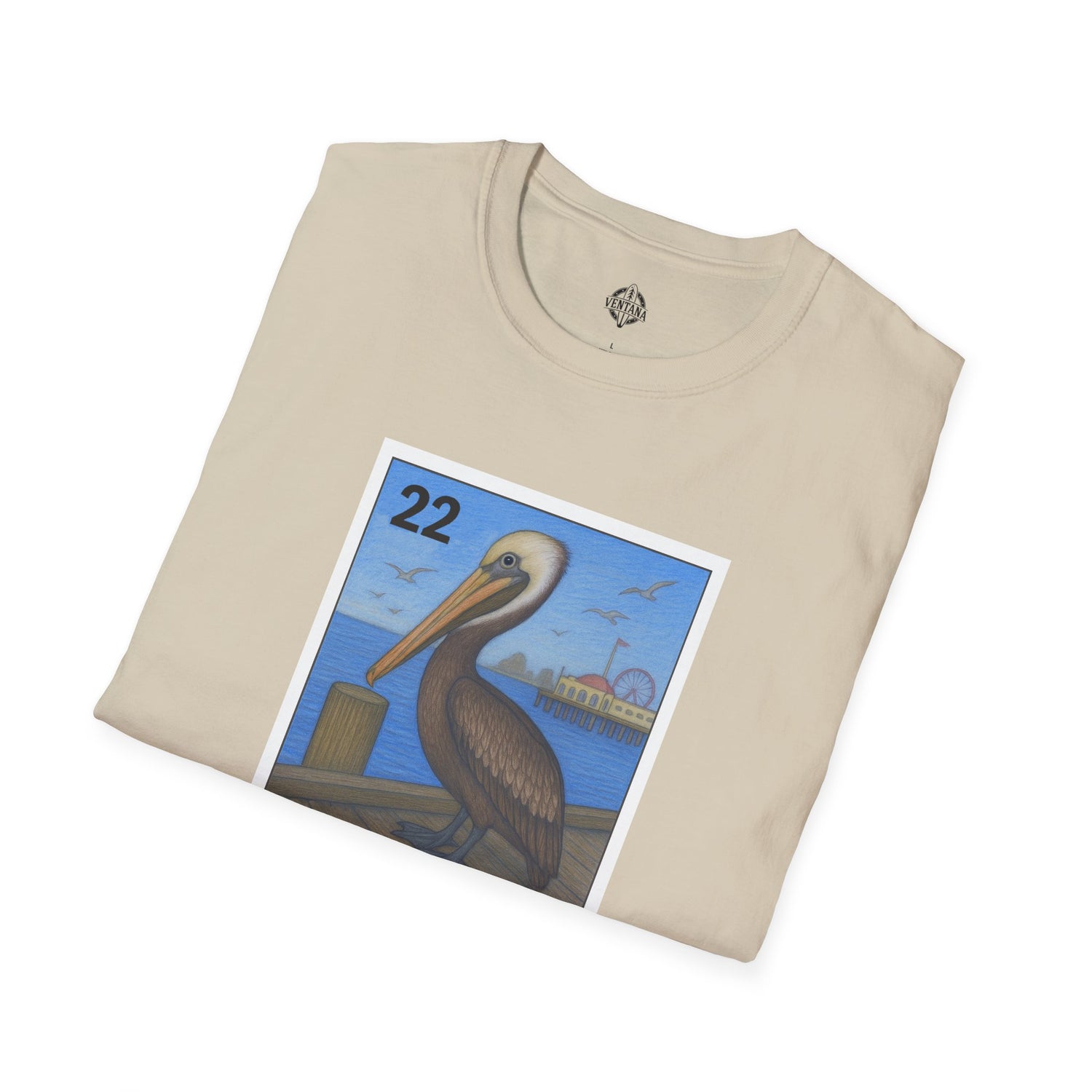 Pelican Lotería Unisex - Soft Style U.S. Cotton T-Shirt (El Pelícano)