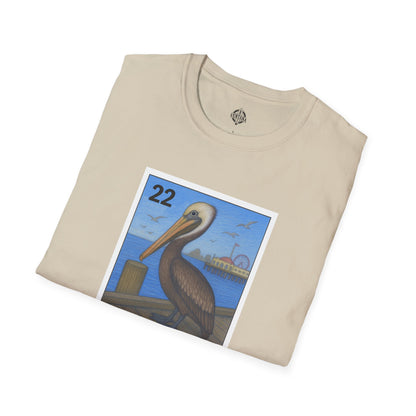 Pelican Lotería Unisex - Soft Style U.S. Cotton T-Shirt (El Pelícano)