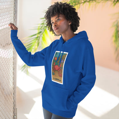 Crab Lotería Unisex - Pull-Over Cotton Blend Fleece Hoodie (El Cangrejo)