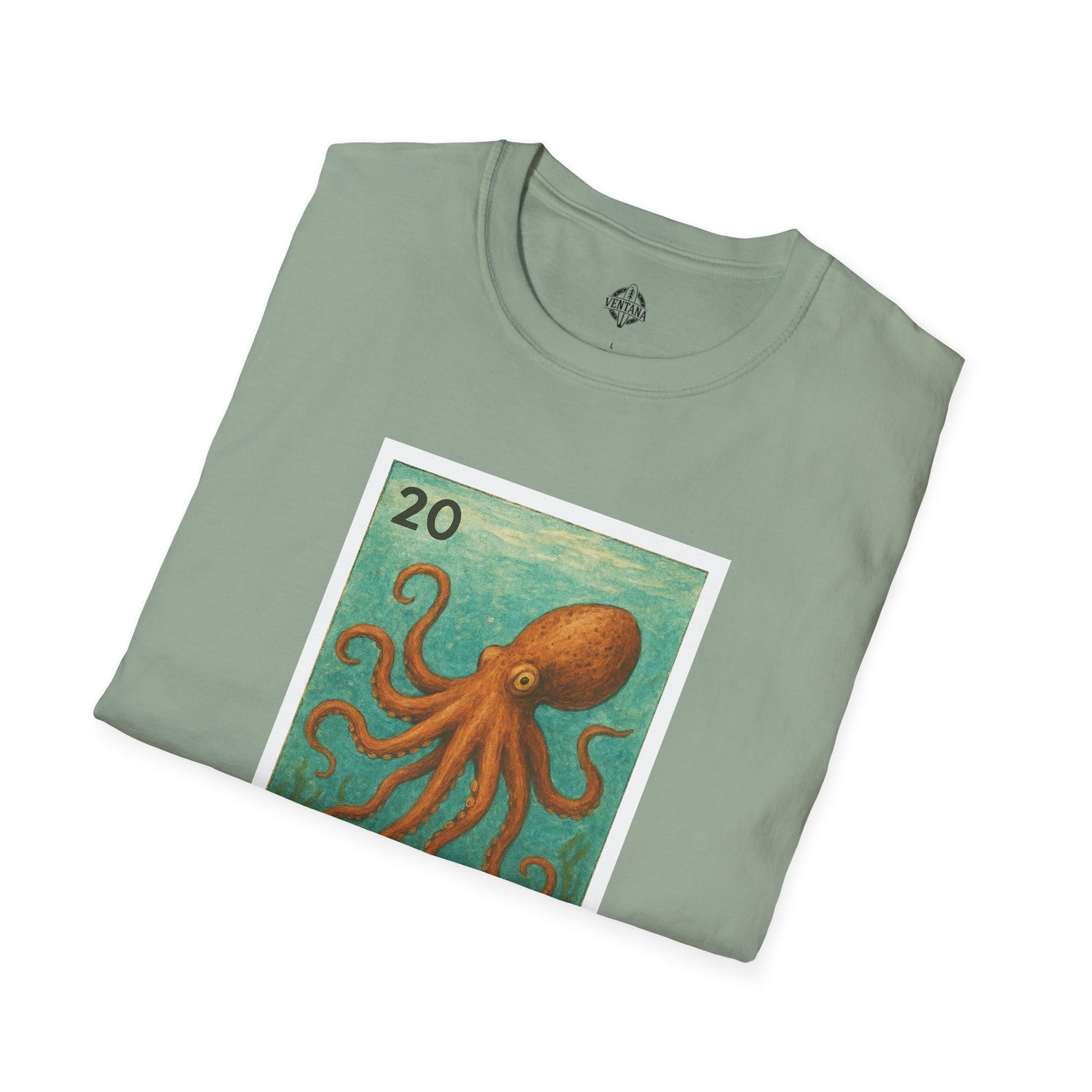 Octopus Lotería Unisex - Soft Style U.S. Cotton T-Shirt (El Pulpo)