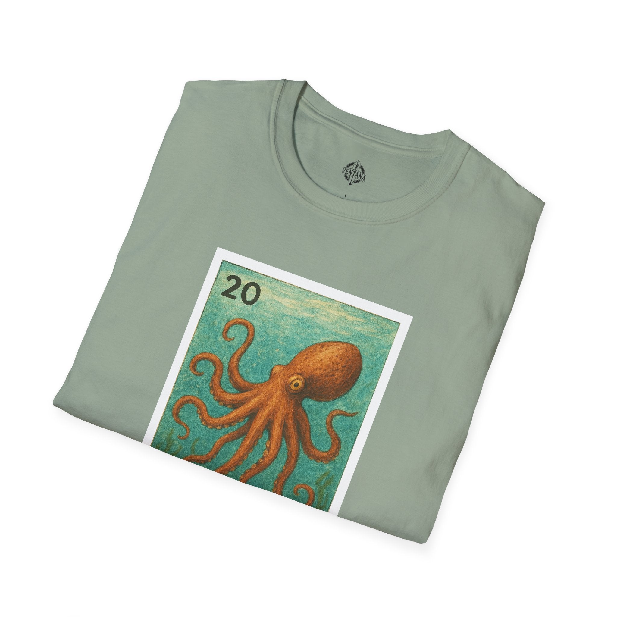 Octopus Lotería Unisex - Soft Style U.S. Cotton T-Shirt (El Pulpo)