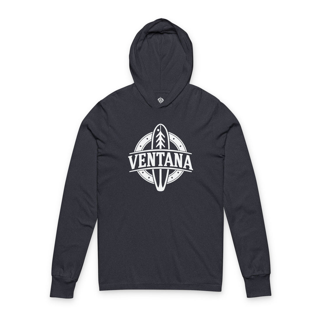 Ventana Treefish Logo Unisex - Cotton Long Sleeve Hooded T-Shirt