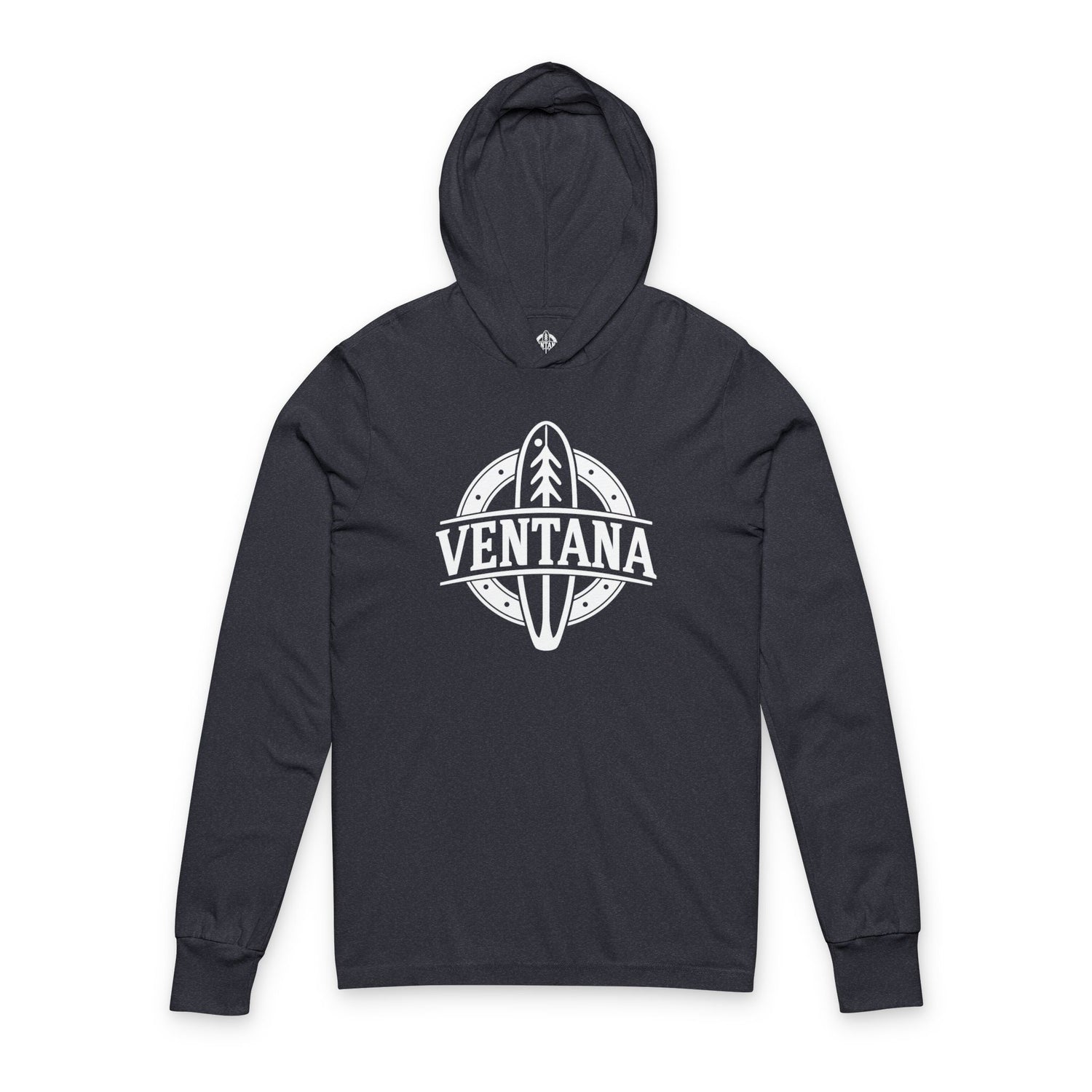 Ventana Treefish Logo Unisex - Cotton Long Sleeve Hooded T-Shirt