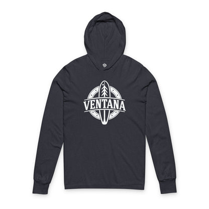 Ventana Treefish Logo Unisex - Cotton Long Sleeve Hooded T-Shirt
