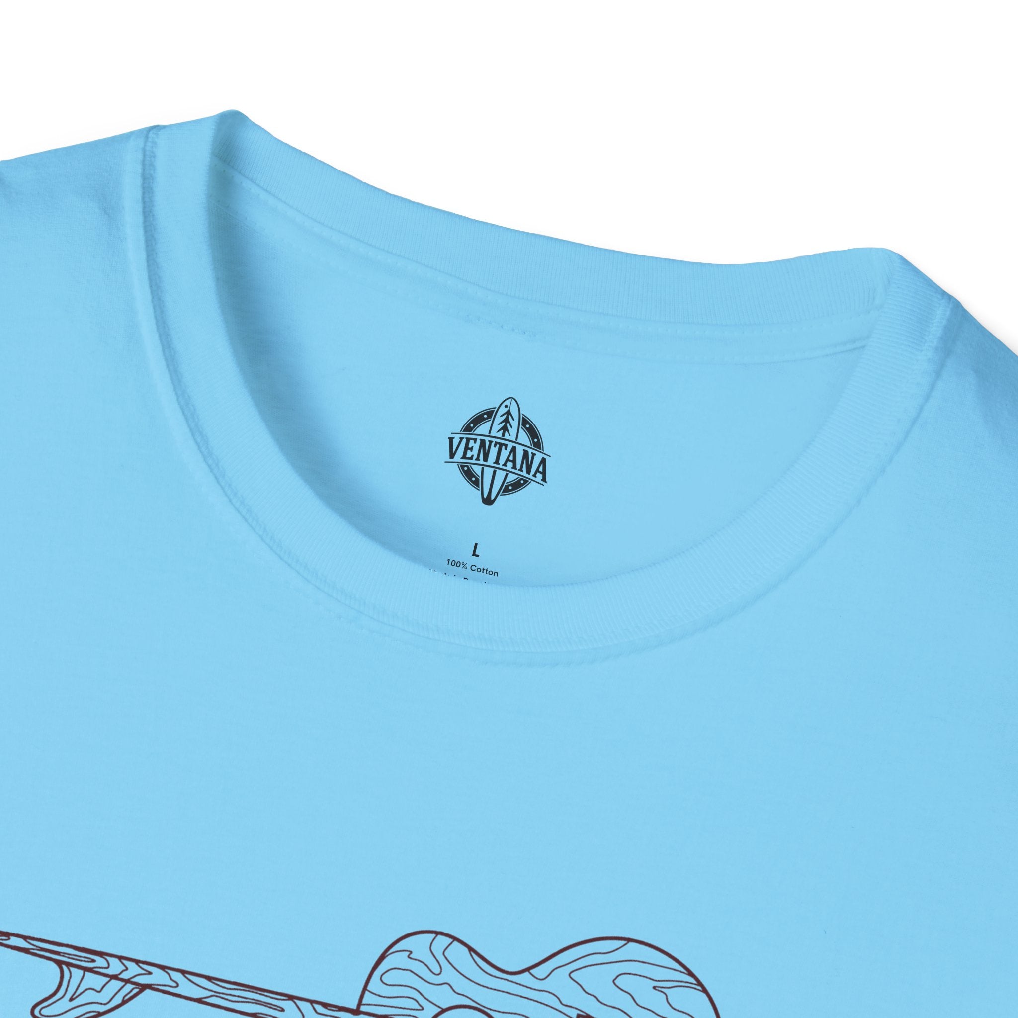 Ventana Santa Cruz Guitar Collab Unisex - Soft Style U.S. Cotton T-Shirt