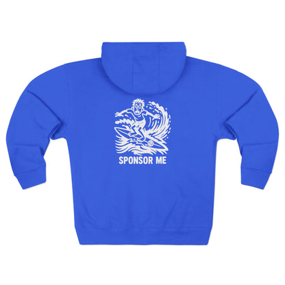 Sponsor Me Unisex - Zip Cotton Blend Fleece Hoodie