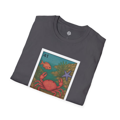 Crab Lotería Unisex - Soft Style U.S. Cotton T-Shirt (El Cangrejo)