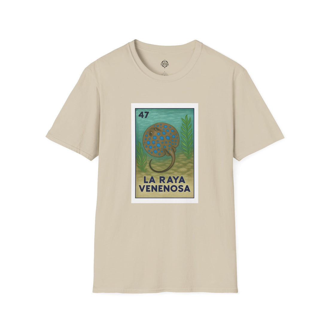 Stingray Lotería Unisex - Soft Style U.S. Cotton T-Shirt (La Raya Venenosa)