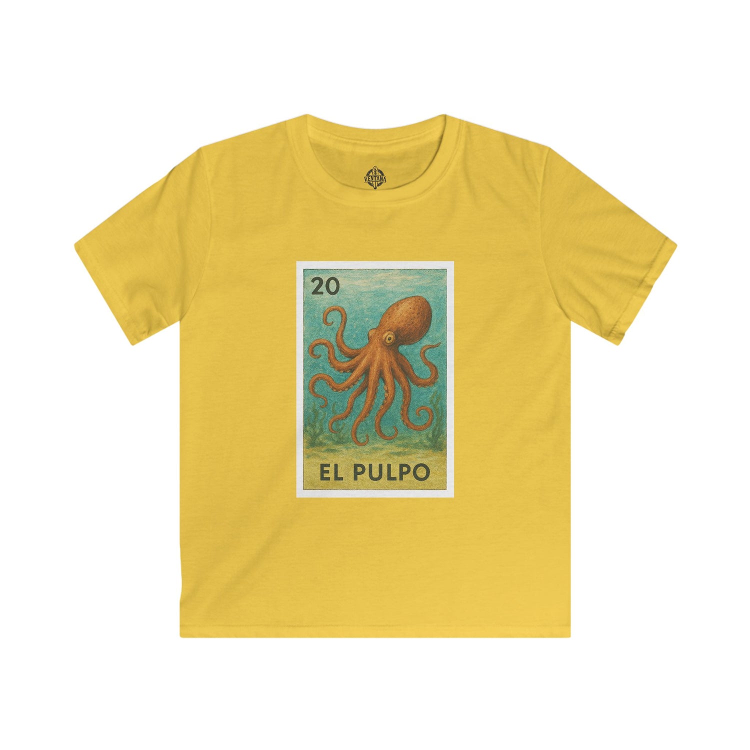 Octopus Lotería Kids - Soft Style U.S. Cotton T-Shirt (El Pulpo)