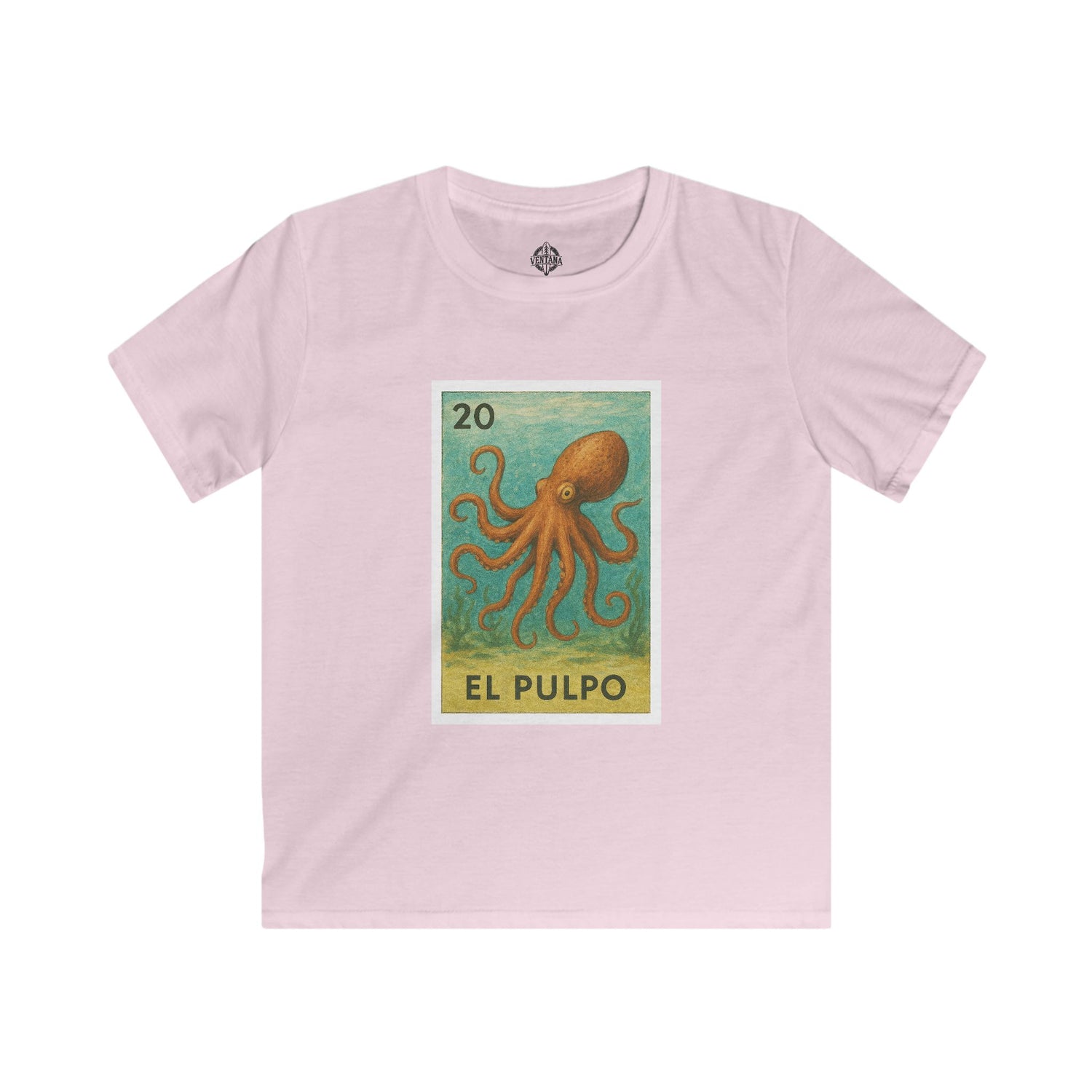 Octopus Lotería Kids - Soft Style U.S. Cotton T-Shirt (El Pulpo)