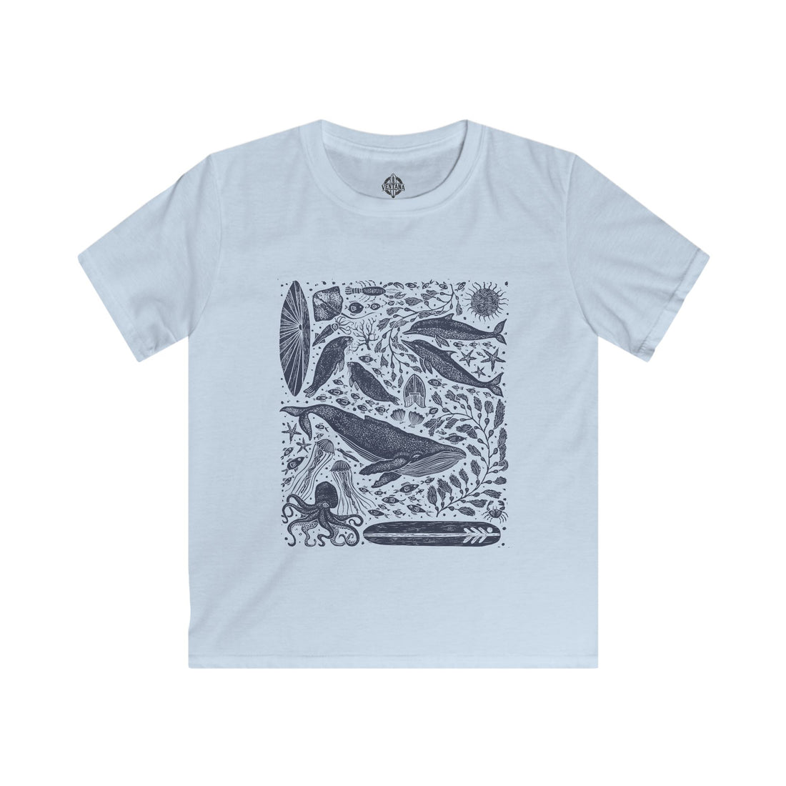 Ventana Marine Life by Lili Arnold Kids - Soft Style U.S. Cotton T-Shirt