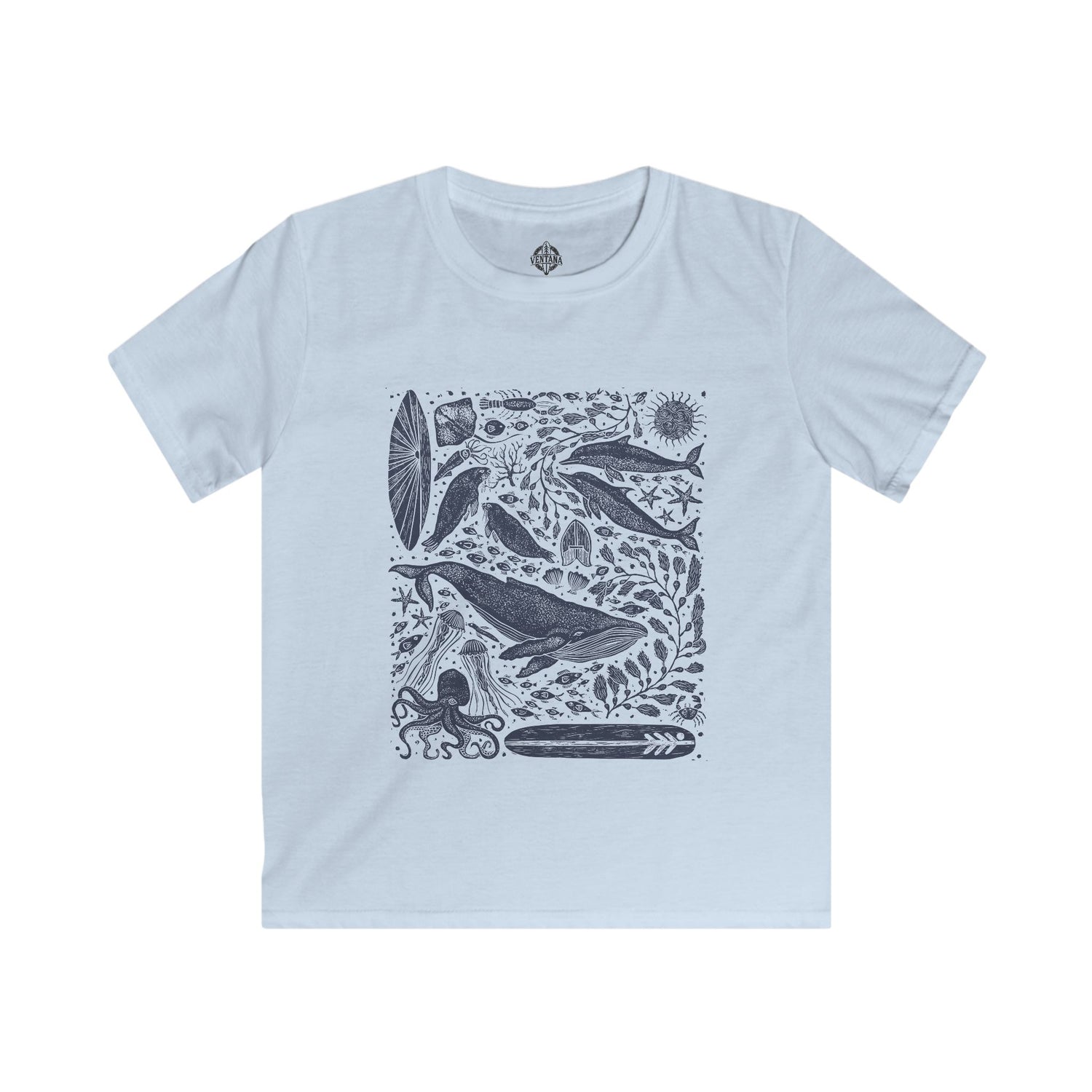 Ventana Marine Life by Lili Arnold Kids - Soft Style U.S. Cotton T-Shirt