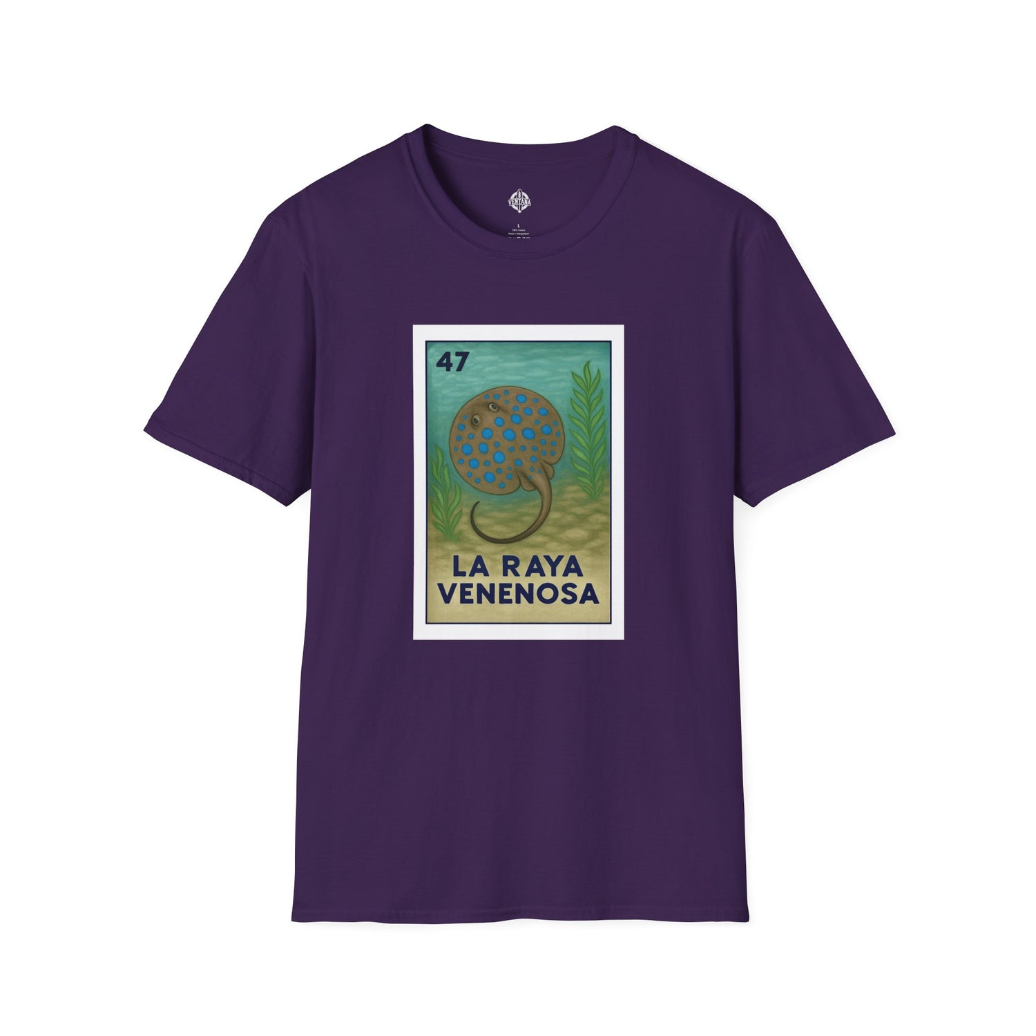 Stingray Lotería Unisex - Soft Style U.S. Cotton T-Shirt (La Raya Venenosa)