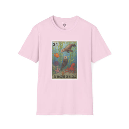 Kelp Forest Lotería Unisex - Soft Style U.S. Cotton T-Shirt (El Bosque de Algas)