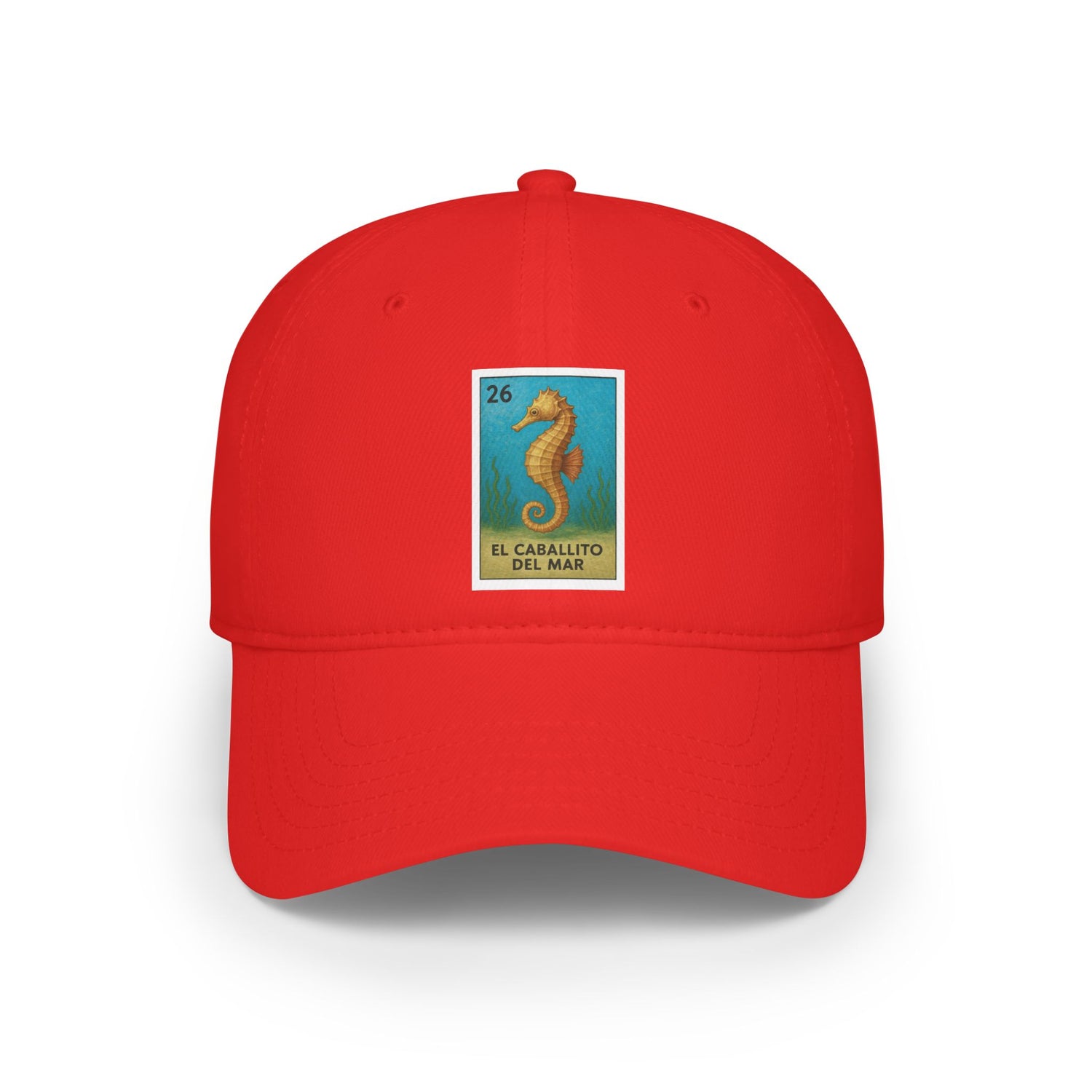 Seahorse Lotería Unisex - 100% Cotton Baseball Cap (El Caballito del Mar)