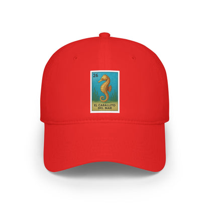 Seahorse Lotería Unisex - 100% Cotton Baseball Cap (El Caballito del Mar)