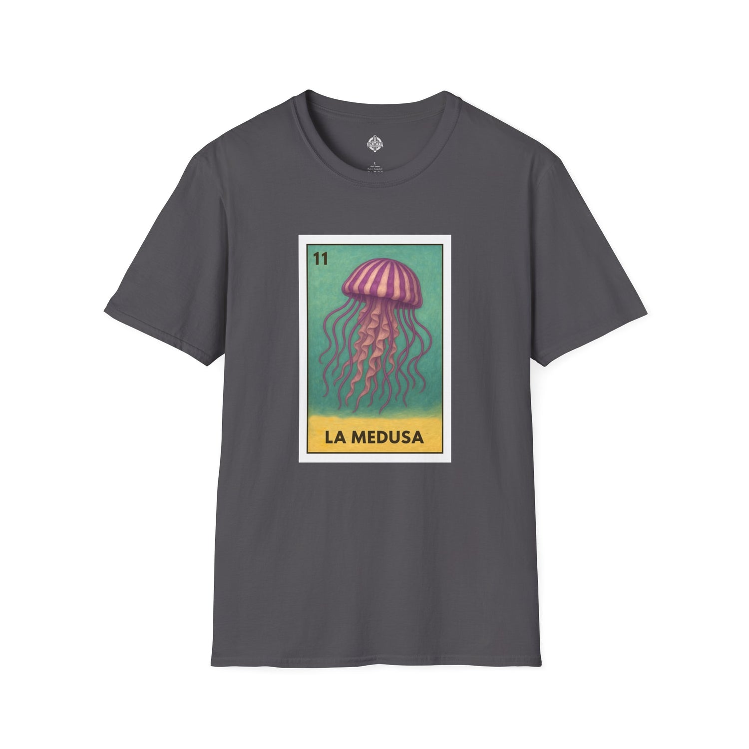 Sea Jelly Lotería Unisex - Soft Style U.S. Cotton T-Shirt (La Medusa)