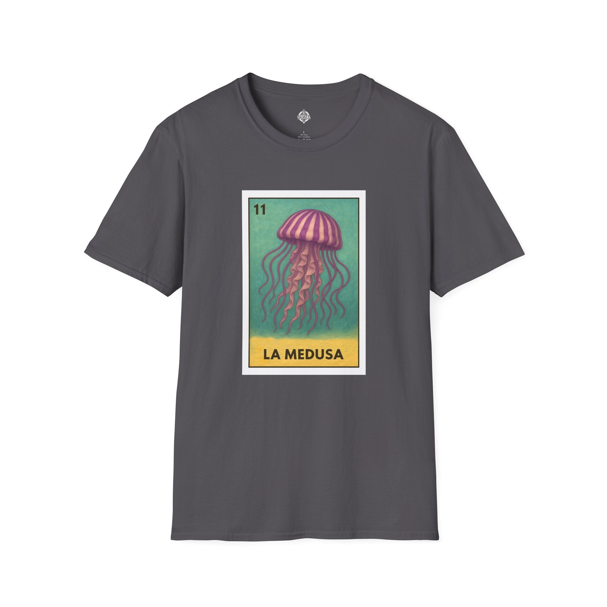 Sea Jelly Lotería Unisex - Soft Style U.S. Cotton T-Shirt (La Medusa)