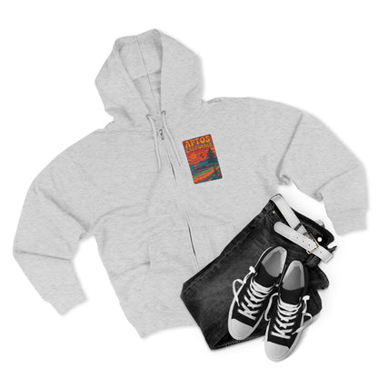 Aptos California Psychedelic Unisex - Zip Cotton Blend Fleece Hoodie