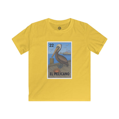 Pelican Lotería Kids - Soft Style U.S. Cotton T-Shirt (El Pelícano)