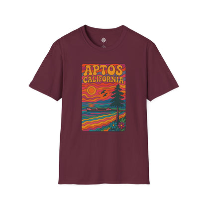 Aptos California Psychedelic Unisex - U.S. Cotton T-Shirt