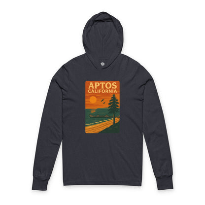 Aptos California Sunset Unisex - Cotton Long Sleeve Hooded T-Shirt