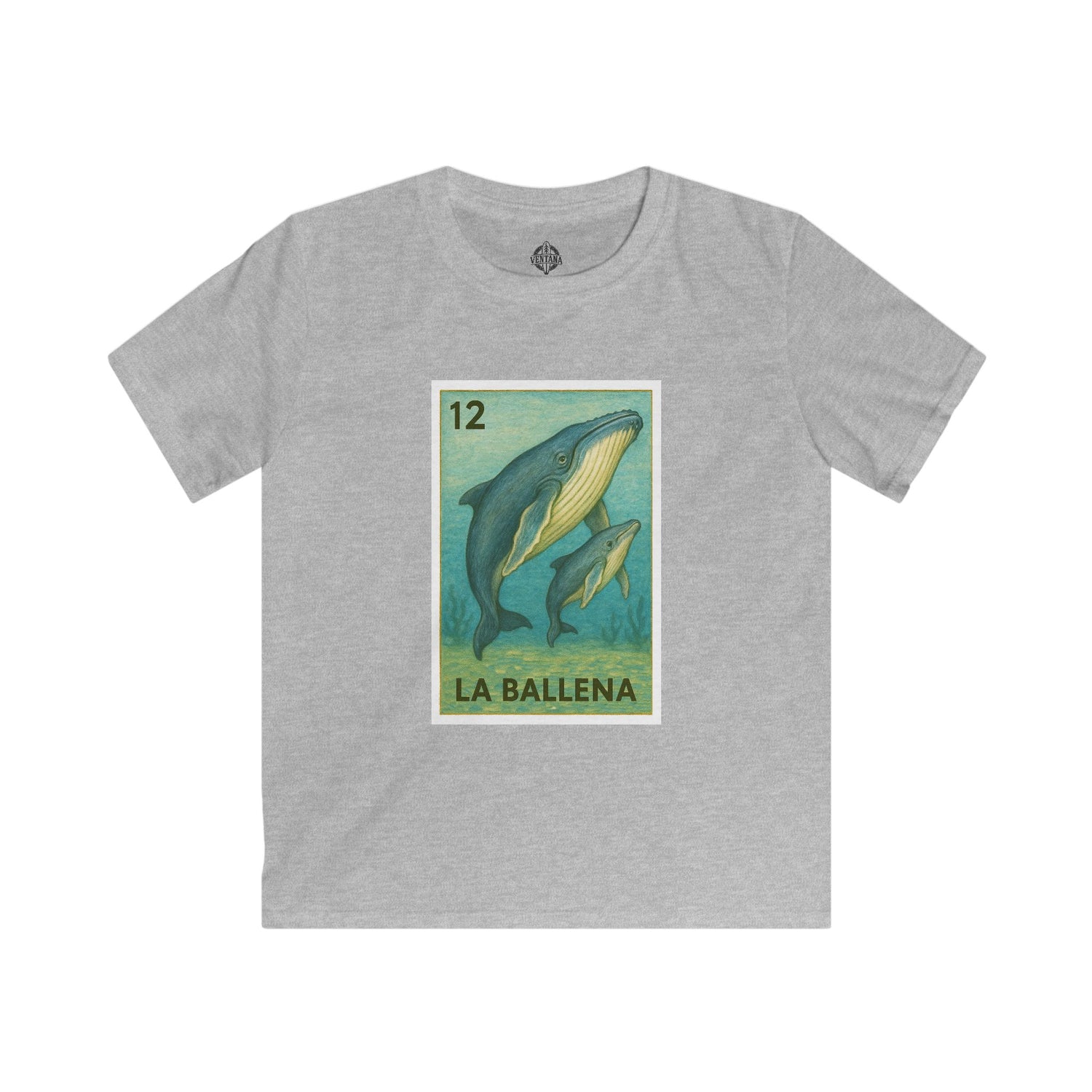 Whale Lotería Kids - Soft Style U.S. Cotton T-Shirt (La Ballena)