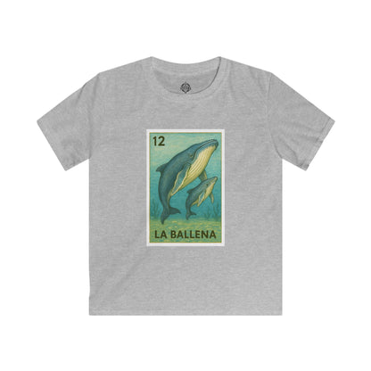 Whale Lotería Kids - Soft Style U.S. Cotton T-Shirt (La Ballena)