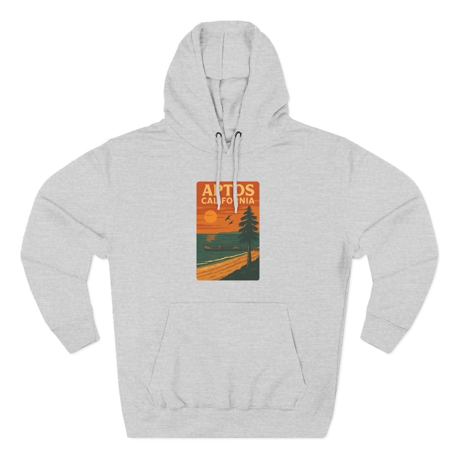Aptos California Sunset Unisex - Pull-Over Cotton Blend Fleece Hoodie