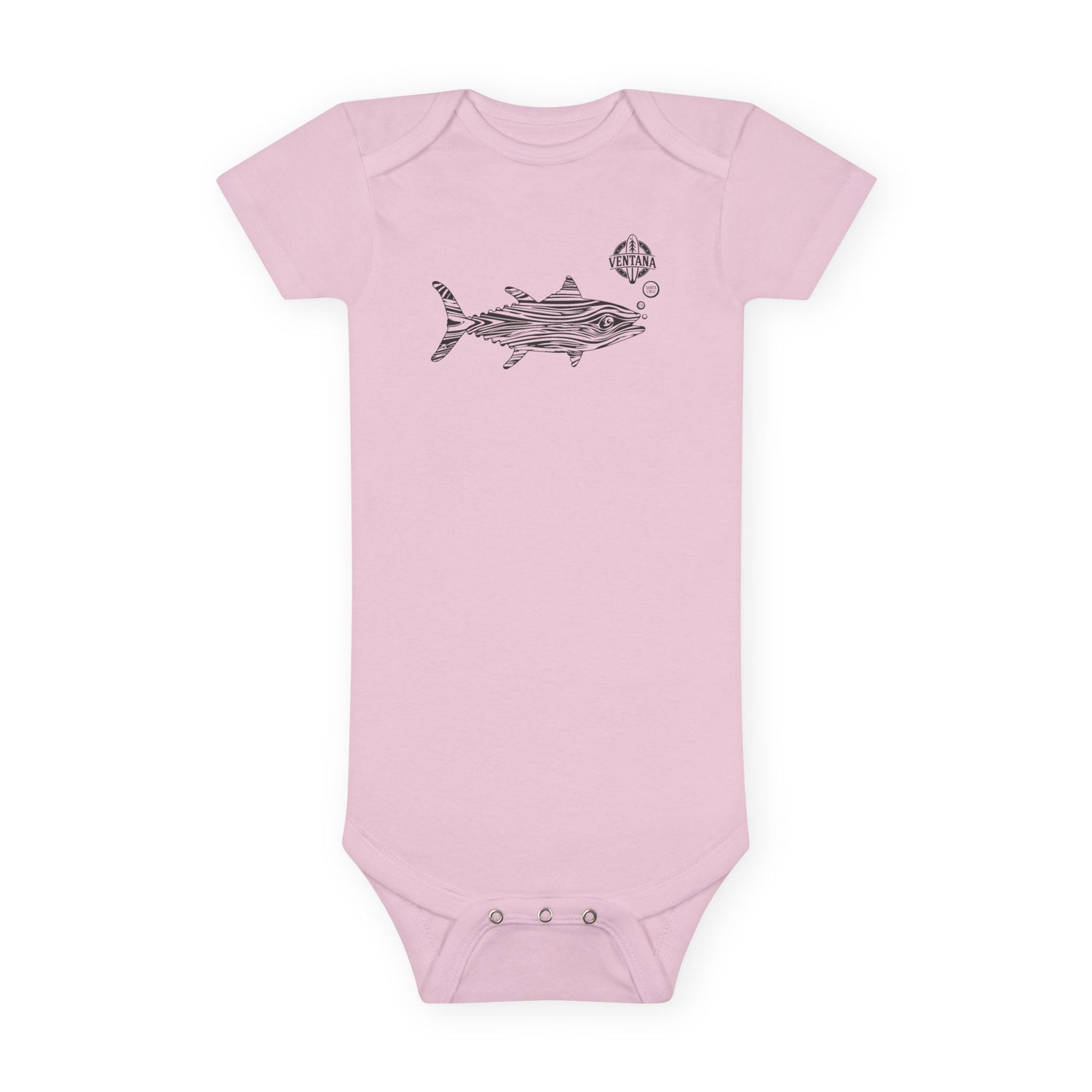 Ventana Wooden Tuna - Baby Short Sleeve 100% Cotton Onesie
