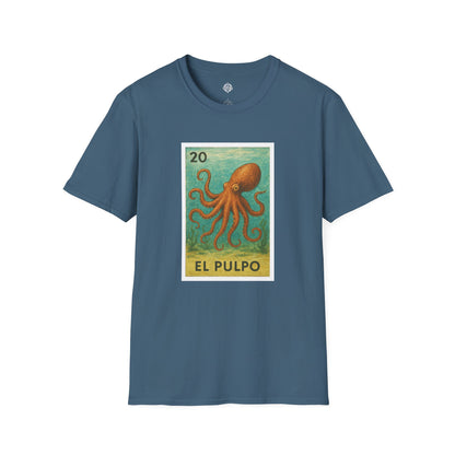 Octopus Lotería Unisex - Soft Style U.S. Cotton T-Shirt (El Pulpo)