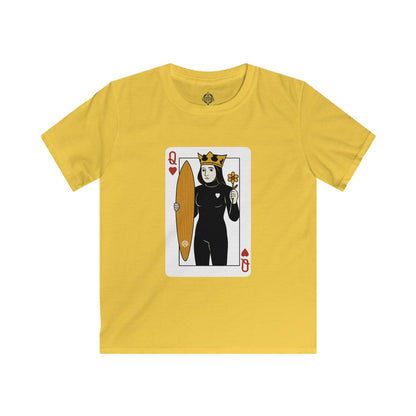 Queen of Hearts Surfer Kids - Soft Style U.S. Cotton T-Shirt