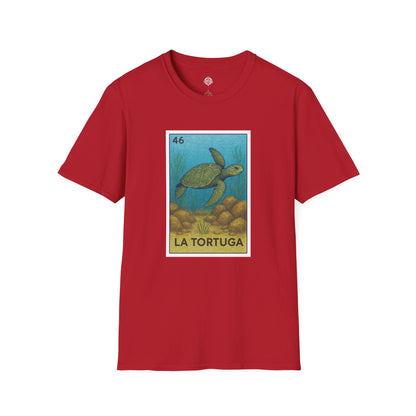 Turtle Lotería Unisex - Soft Style U.S. Cotton T-Shirt (La Tortuga)