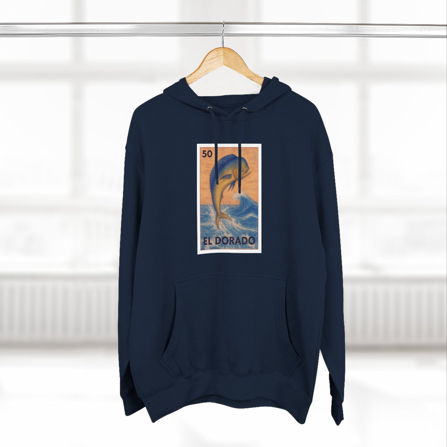 Dorado Lotería Unisex - Pull-Over Cotton Blend Fleece Hoodie (El Dorado)