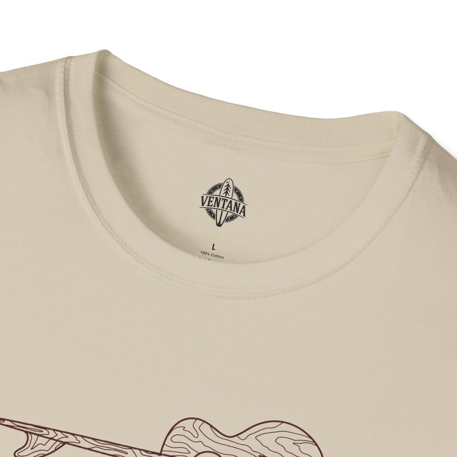 Ventana Santa Cruz Guitar Collab Unisex - Soft Style U.S. Cotton T-Shirt