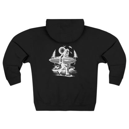 Ventana Surfsquatch by Thiago Bianchini Unisex - Zip Cotton Blend Fleece Hoodie